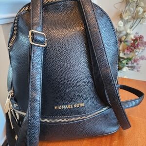 Michael Kors Black Leather Backpack